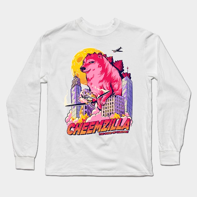 Cheemzilla - The Gomd of Cheemse Long Sleeve T-Shirt by anycolordesigns